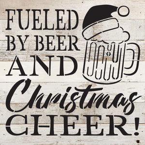 
                  
                    Load image into Gallery viewer, Fueled by Beer and Christmas Cheer / 10x10 Reclaimed Wood Wall Decor
                  
                