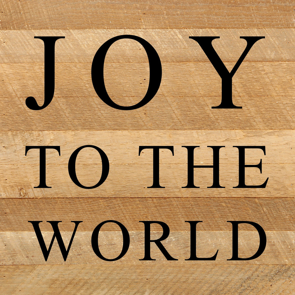 
                  
                    Load image into Gallery viewer, Joy to the World / 10&amp;quot;x10&amp;quot; Reclaimed Wood Sign
                  
                