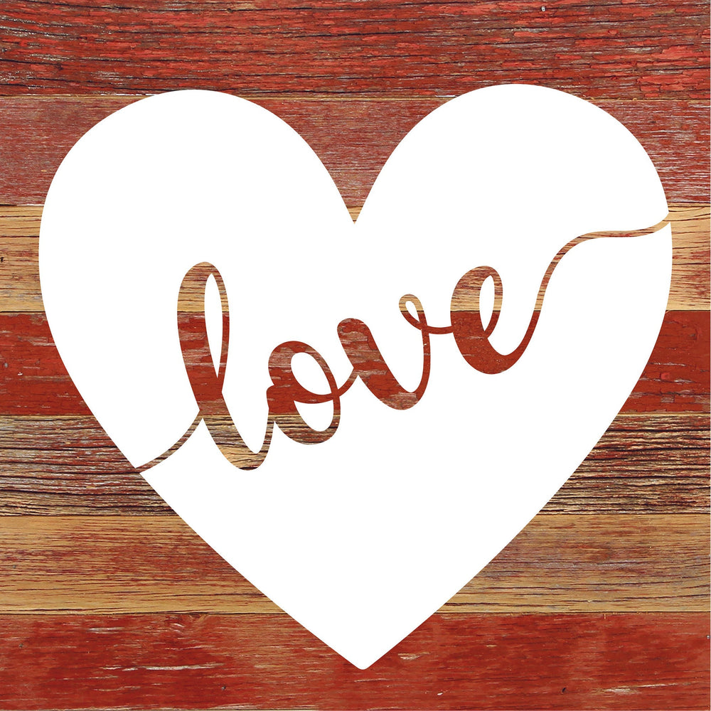 
                  
                    Load image into Gallery viewer, Love Heart / 10x10 Reclaimed Wood Sign
                  
                