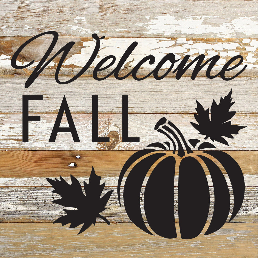 
                  
                    Load image into Gallery viewer, Welcome Fall / 10x10 Reclaimed Wood Sign
                  
                