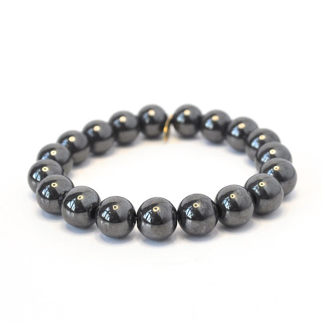 Hematite Crystal Bracelet | 10mm Gunmetal