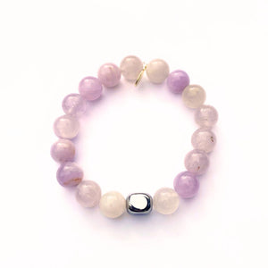 
                  
                    Load image into Gallery viewer, Lavender Amethyst Bracelet | Gunmetal Hematite
                  
                