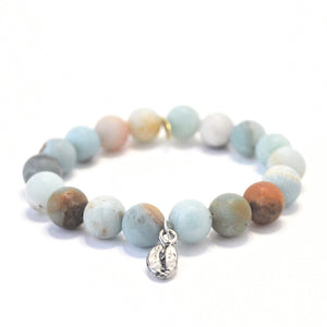 
                  
                    Load image into Gallery viewer, Amazonite Crystal Bracelet | Matte + Coffee Bean
                  
                