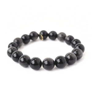 
                  
                    Load image into Gallery viewer, Obsidian Crystal Bracelet | Silver Obsidian
                  
                