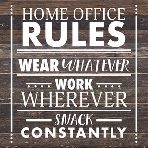 
                  
                    Load image into Gallery viewer, Home Office Rules / 14X14 Reclaimed Wood Sign
                  
                