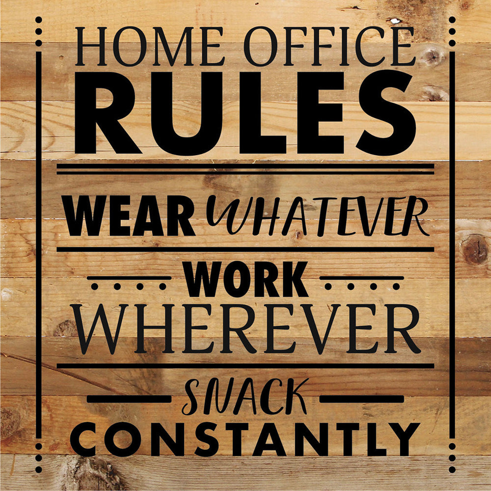 
                  
                    Load image into Gallery viewer, Home Office Rules / 14X14 Reclaimed Wood Sign
                  
                