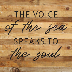 
                  
                    Load image into Gallery viewer, The voice of the sea speaks to the soul / 14x14 Reclaimed Wood Wall Decor
                  
                