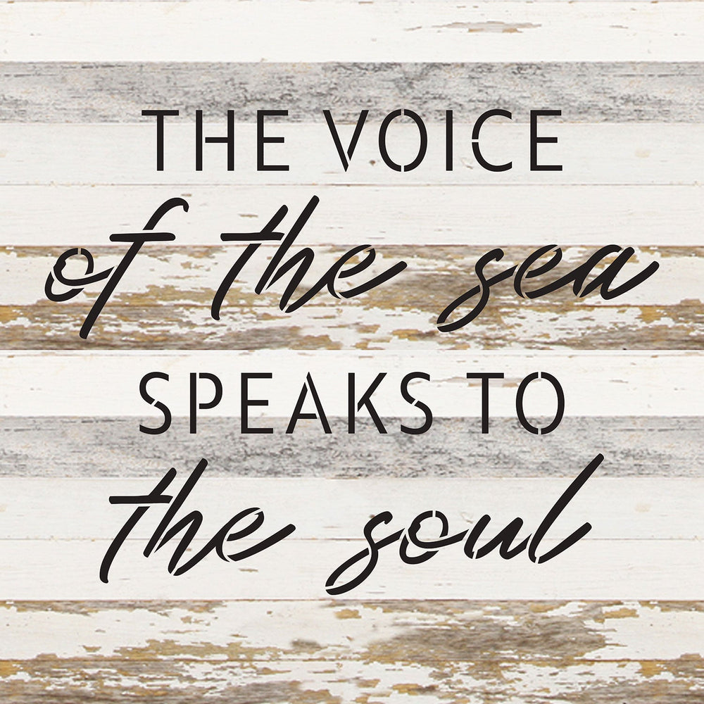 
                  
                    Load image into Gallery viewer, The voice of the sea speaks to the soul / 14x14 Reclaimed Wood Wall Decor
                  
                