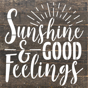 
                  
                    Load image into Gallery viewer, Sunshine and good feelings / 10&amp;quot;X10&amp;quot; Reclaimed Wood Sign
                  
                