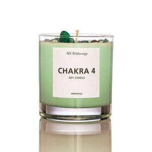
                  
                    Load image into Gallery viewer, CHAKRA 4 SOY CANDLE WITH AVENTURINE GEMSTONES
                  
                