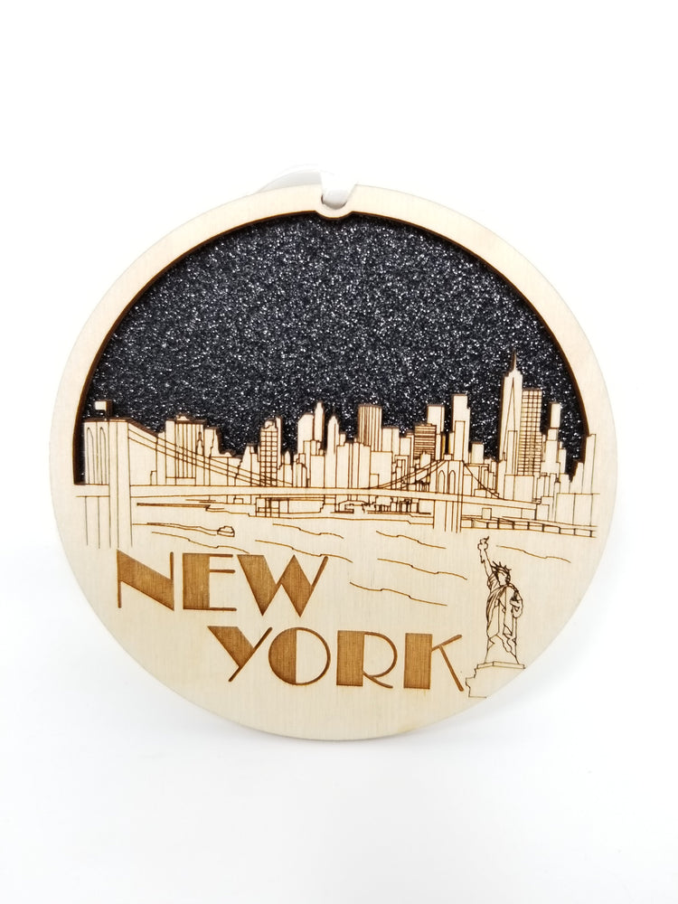 
                  
                    Load image into Gallery viewer, New York Skyline Ornament
                  
                