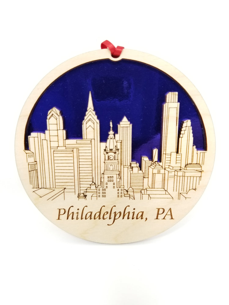 
                  
                    Load image into Gallery viewer, Philadelphia Skyline Ornament
                  
                