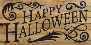 
                  
                    Load image into Gallery viewer, Happy Halloween / 24x12 Reclaimed Wood Sign
                  
                