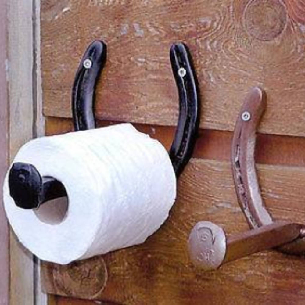 Horseshoe Railroad-Spike Toilet Paper Holder - The Heritage Forge