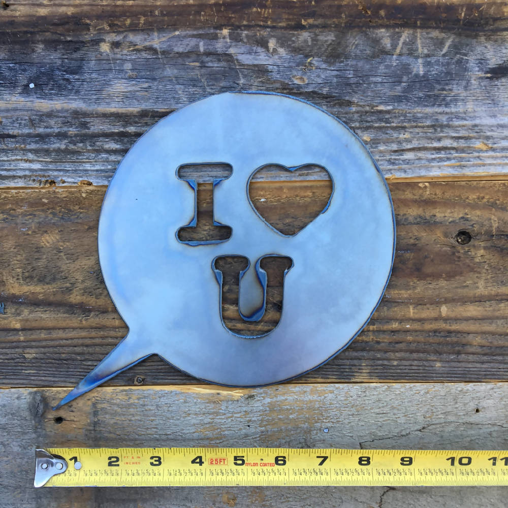 
                  
                    Load image into Gallery viewer, Rustic Home, I Heart You 9 x 9,  Farmhouse, Metal Words, Kitchen Wall Decor, Home Decor, Farmhouse Sign, Love
                  
                