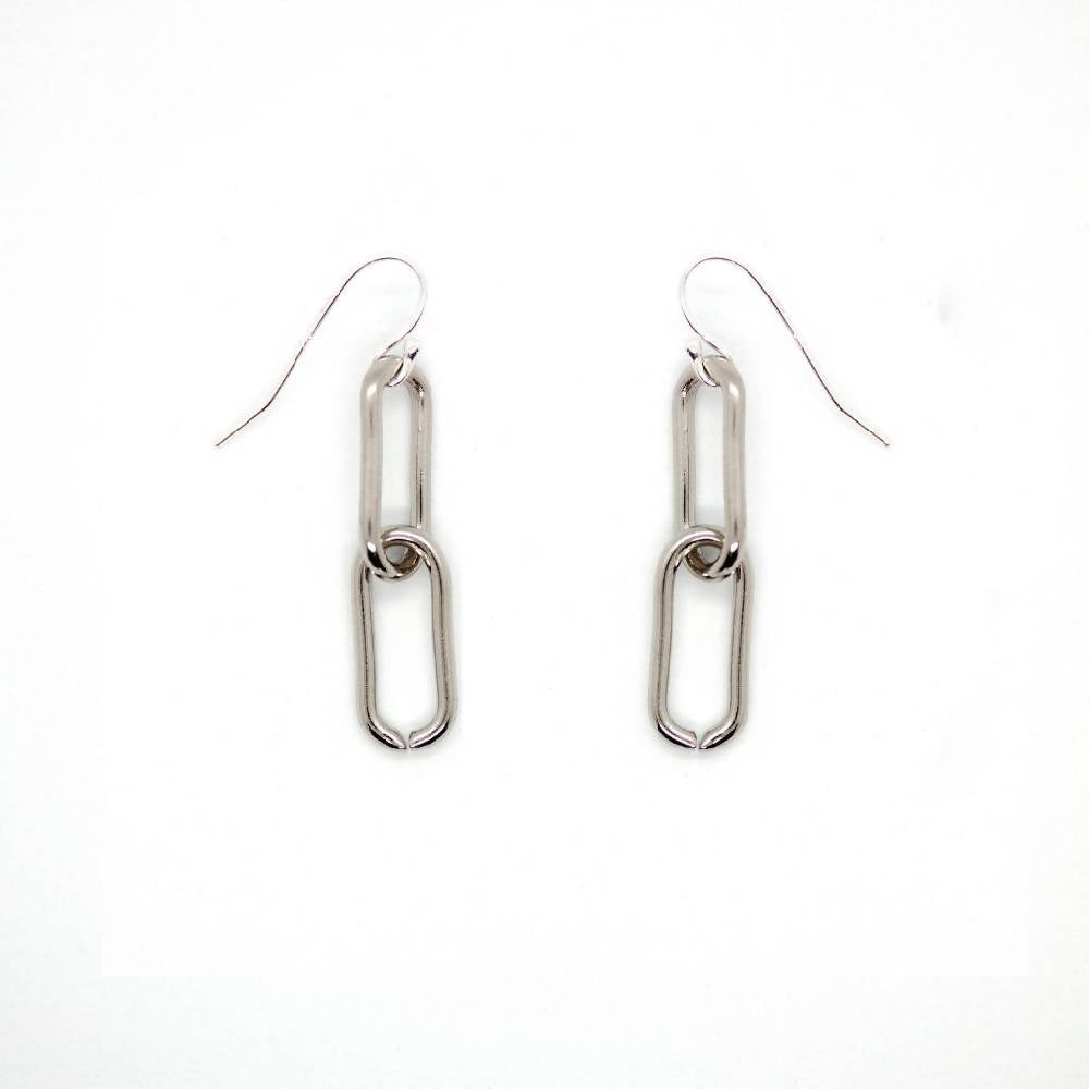 Short Paperclip Chain Earrings