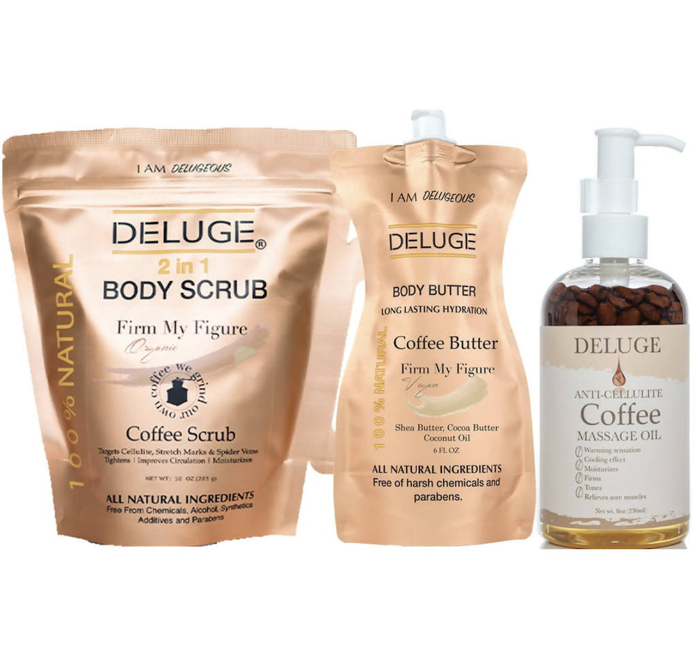
                  
                    Load image into Gallery viewer, Coffee Scrub, Coffee Butter, Coffee Massage Oil Set - 24 oz
                  
                