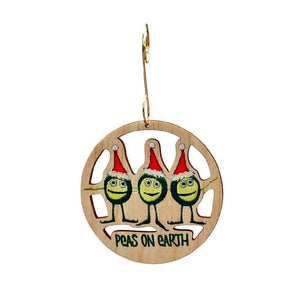 
                  
                    Load image into Gallery viewer, Peas on Earth Ornament - 2 Pack
                  
                