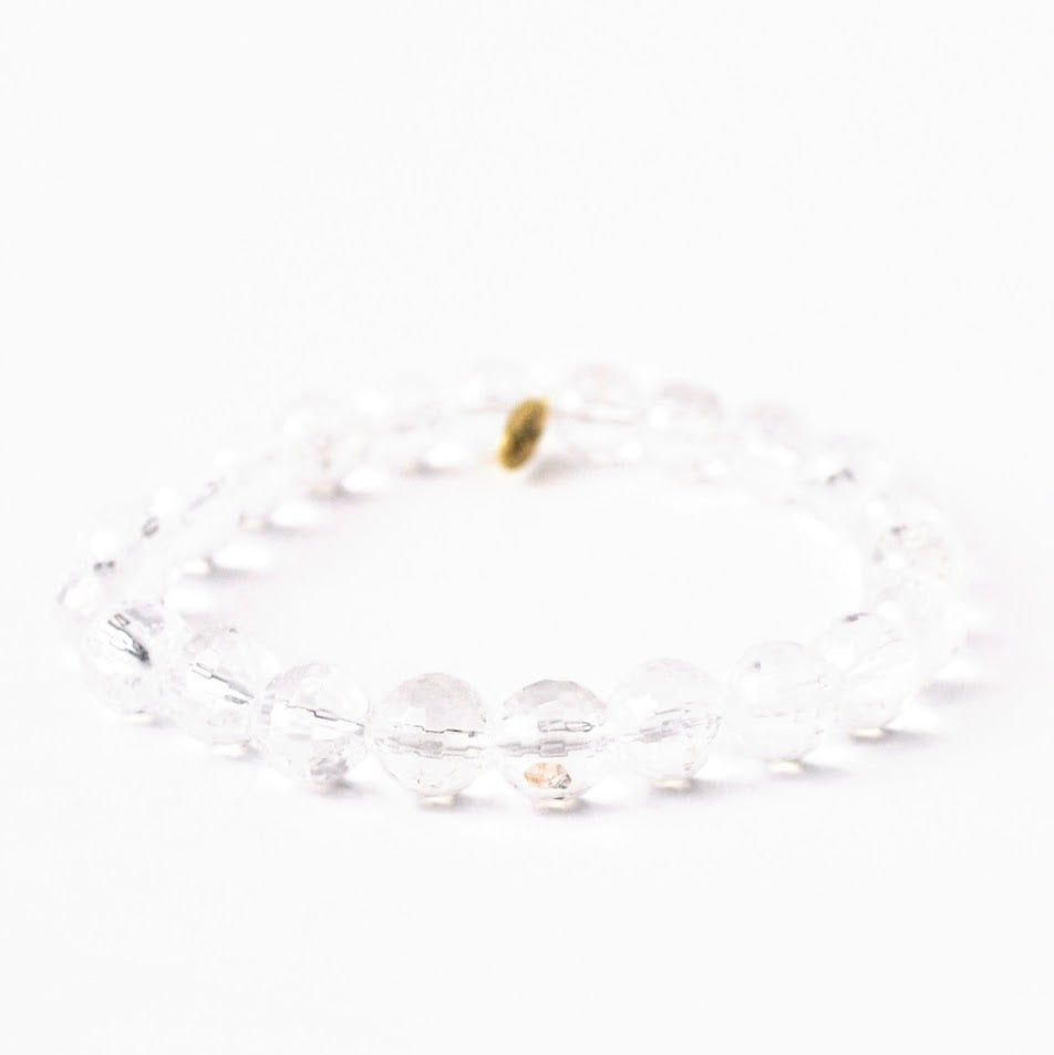 Clear Quartz Crystal Bracelet | Faceted