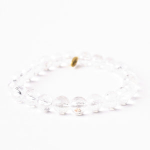 
                  
                    Load image into Gallery viewer, Clear Quartz Crystal Bracelet | Faceted with Sparkle Beads
                  
                