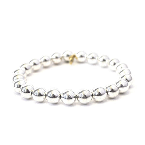 
                  
                    Load image into Gallery viewer, 8mm Platinum Hematite Bracelet
                  
                