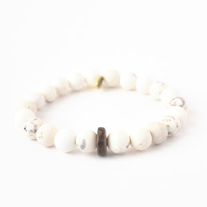 
                  
                    Load image into Gallery viewer, Turquoise Crystal Bracelet | White + Coconut
                  
                