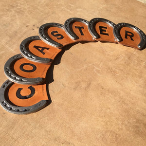 
                  
                    Load image into Gallery viewer, Custom Rustic Horseshoe Drink Coaster - The Heritage Forge
                  
                