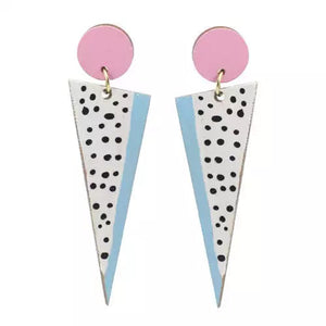 
                  
                    Load image into Gallery viewer, 90s Pastel Triangle Earrings
                  
                