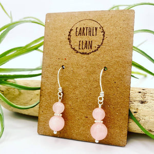 
                  
                    Load image into Gallery viewer, Rose Quartz Earrings
                  
                