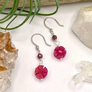 
                  
                    Load image into Gallery viewer, Pink Daisy Earrings
                  
                