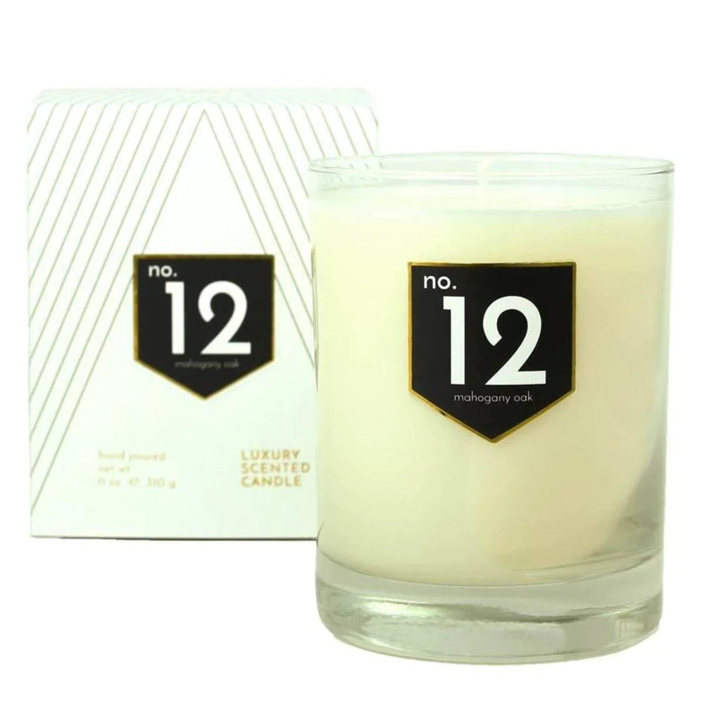 No. 12 Mahogany Oak Scented Soy Candle