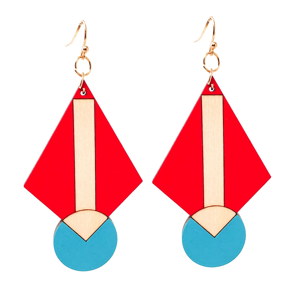 Primary Art Deco Earrings