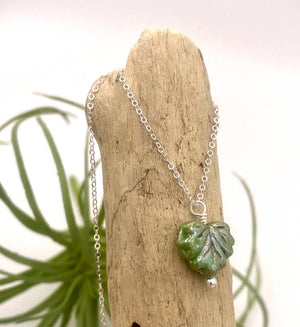 
                  
                    Load image into Gallery viewer, Olive Leaf Peeper Necklace
                  
                