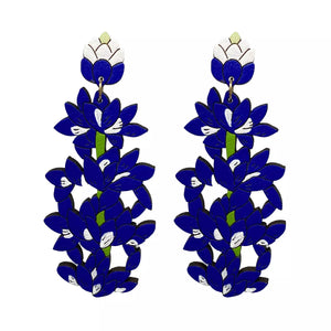 
                  
                    Load image into Gallery viewer, Bluebonnet Statement Earrings
                  
                