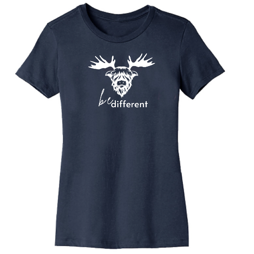 
                  
                    Load image into Gallery viewer, Be Different womens tee NAVY
                  
                