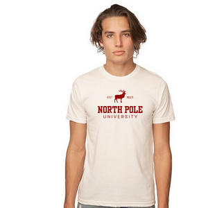 
                  
                    Load image into Gallery viewer, North Pole University mens tee IVORY
                  
                