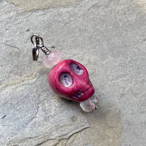 
                  
                    Load image into Gallery viewer, Gemstone Skull Pet Collar Charm
                  
                