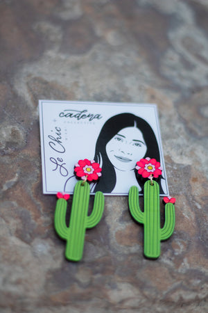 
                  
                    Load image into Gallery viewer, Saguaro Cactus Earrings
                  
                