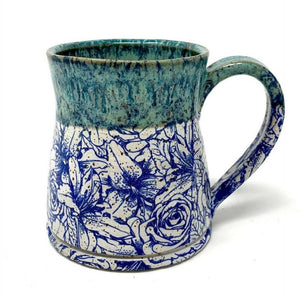 
                  
                    Load image into Gallery viewer, Rose Mug - Blue
                  
                