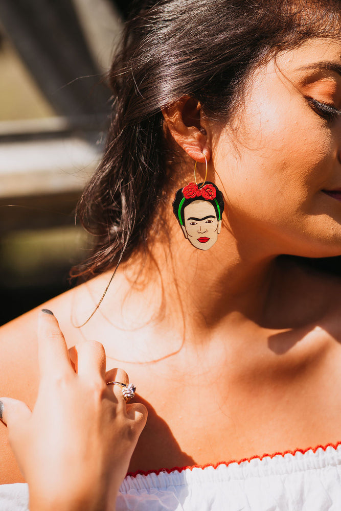 
                  
                    Load image into Gallery viewer, Mexican Artist Hoop Earrings
                  
                