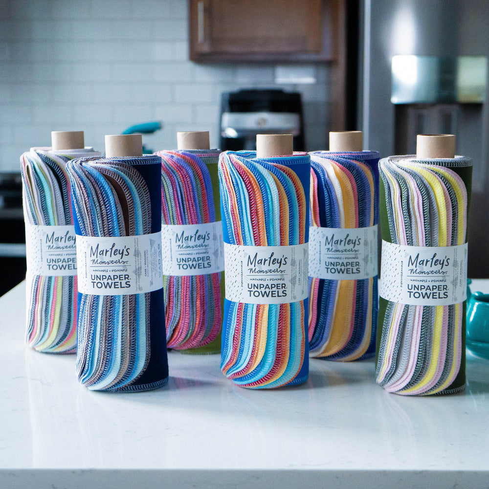 
                  
                    Load image into Gallery viewer, 24 ROLLED UNPAPER® TOWELS: Specialty Solids Packs
                  
                