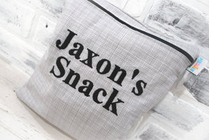 
                  
                    Load image into Gallery viewer, Gray Personalized Reusable Food Bag
                  
                
