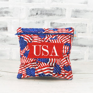 
                  
                    Load image into Gallery viewer, USA Flag Personalized Reusable Food Bag
                  
                