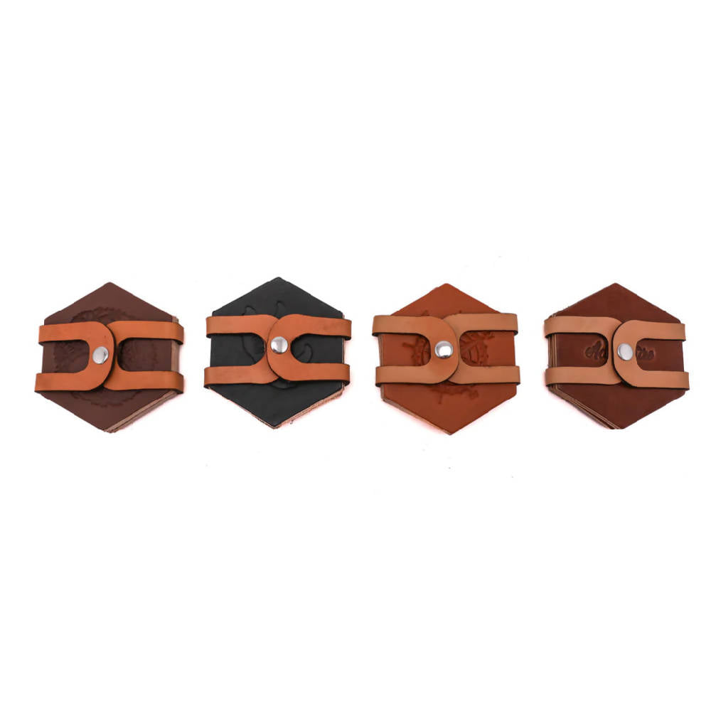 
                  
                    Load image into Gallery viewer, Leather Hexagon Coaster Set
                  
                