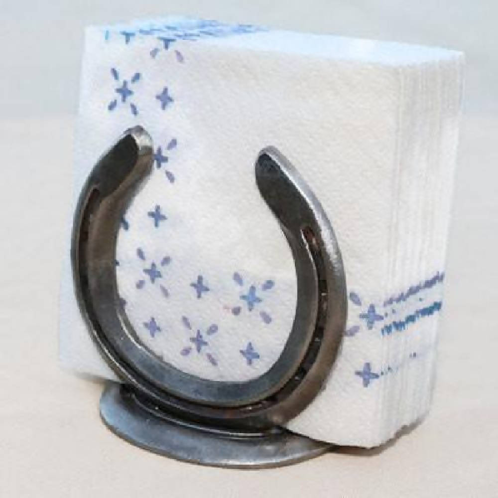 
                  
                    Load image into Gallery viewer, Rustic Horseshoe Napkin Holder - The Heritage Forge
                  
                