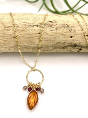 
                  
                    Load image into Gallery viewer, Gold Harvest Leaf Necklace
                  
                