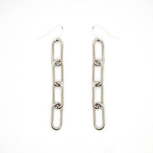
                  
                    Load image into Gallery viewer, Long Paperclip Chain Earrings
                  
                