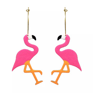 
                  
                    Load image into Gallery viewer, Neon Flamingo Hoops
                  
                