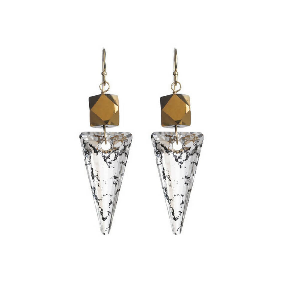 
                  
                    Load image into Gallery viewer, Patina Spike Earrings
                  
                