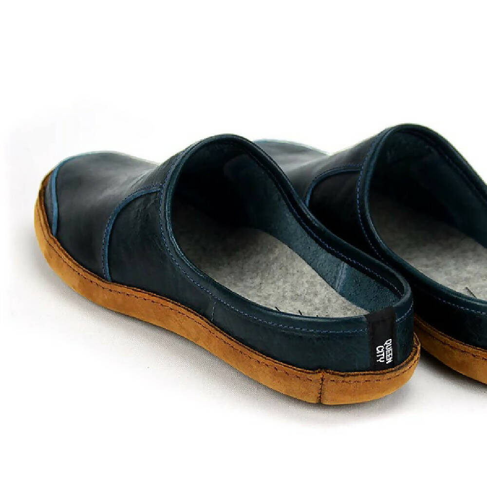 
                  
                    Load image into Gallery viewer, Vermont House Shoes: Mule - Indigo
                  
                